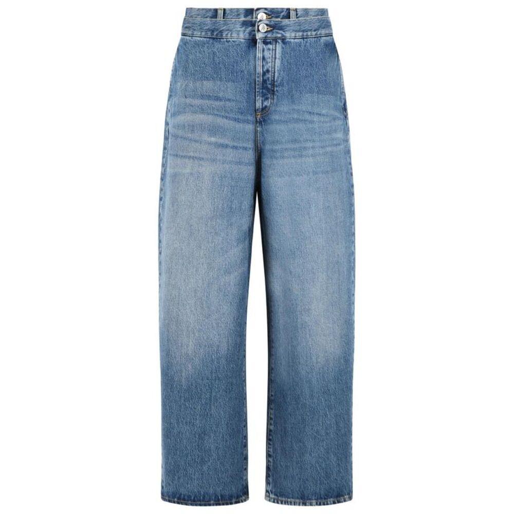 The Attico Long Blue Denim Jeans Women